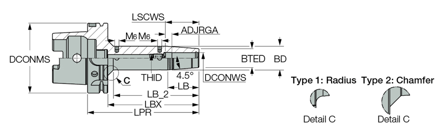 HSK A63 SRKIN5/8X3.74 CX