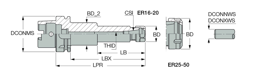HSK A50 ER32X160*
