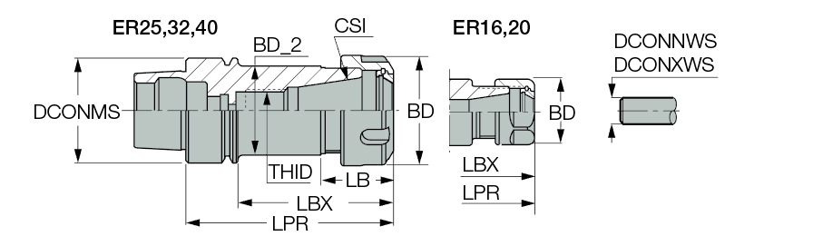HSK E50 ER16X80